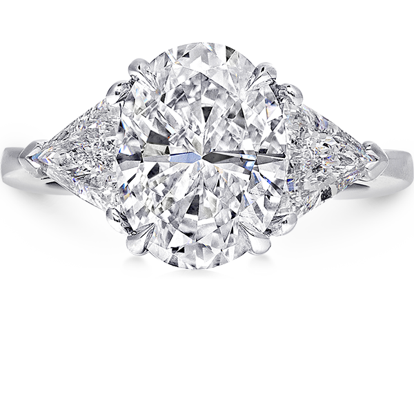 Three Stone Engagement Ring, Diamonds, 4.06ct. Total - Jewels By Viggi